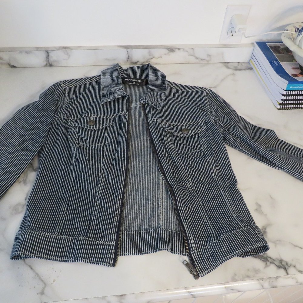 Jacket-Norma Kamali size S, striped denim